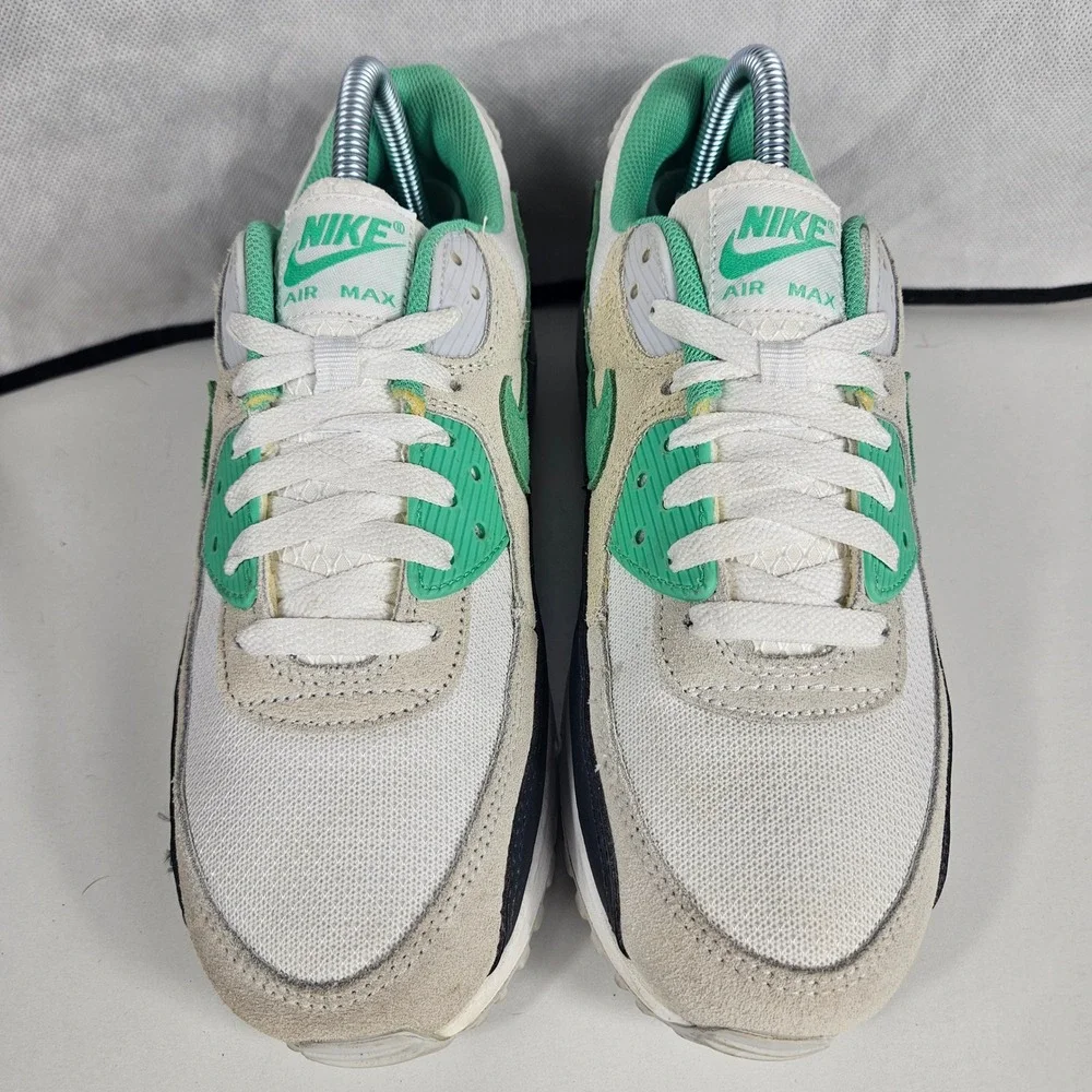 Nike‎ Air Max 90 White Spring Green Anthracite Light Iron Ore Mens 7 Sneakers